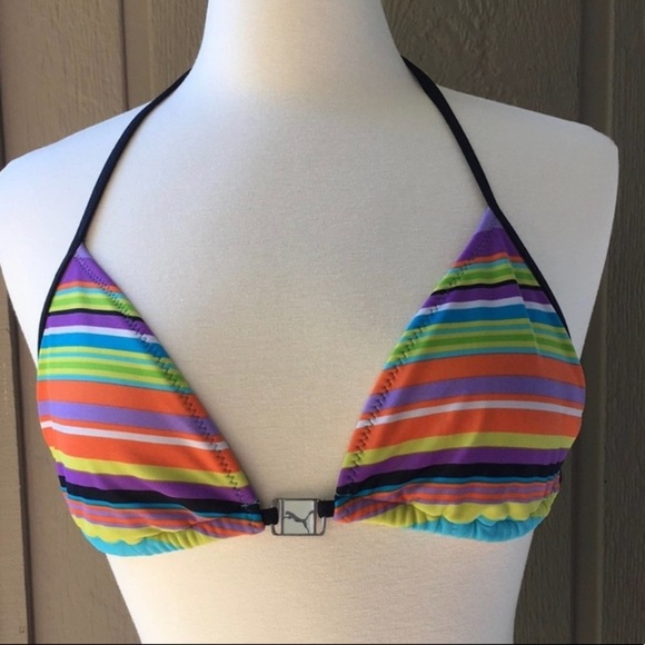 Puma striped bikini top Only, Size L - Picture 8 of 9